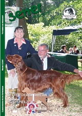Titelbild: Master of Setter-Day Bayern, Berboss-Peek-a-Boo mit Besitzer Franz Pfaffel und Richterin Jaqueline Bayne